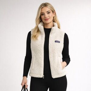 Patagonia women’s Los Gatos Vest fleece size small white